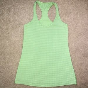 Gingham green and white lululemon tank